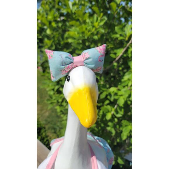 Porch Goose Bikini Wings & Bow Outfit Summer Bathing Suit Beach Floral Flamingos - Picture 2 of 11